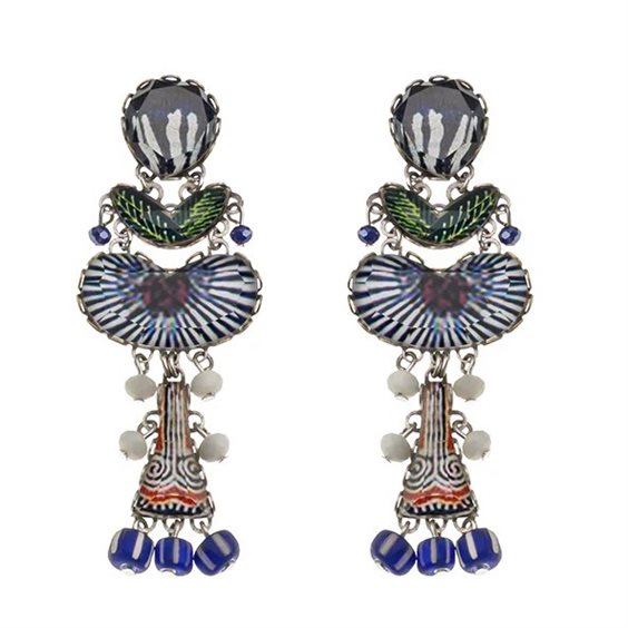 Ohrringe Ayala Bar Dame Blue Domes in  Metall-Legierung Cristallo R2415 - R2415